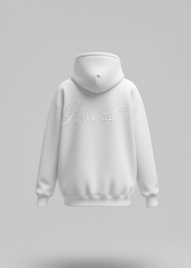 WHITE RARE AS X HOODIE [PRE-ORDER]