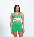 Green CoreX Wrap Sports Bra