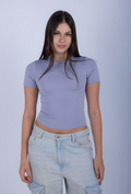 Grey Half Sleeve Top