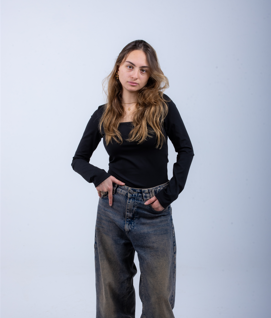 Black Long Sleeve Top