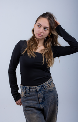 Black Long Sleeve Top