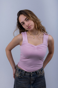 Pink Scoop Tank Top